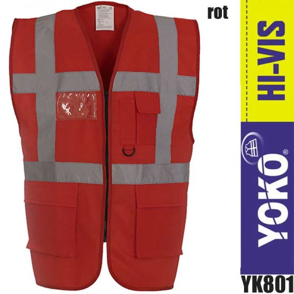 Warnweste Multi-Functional Executive - YOKO Workwear - YK801