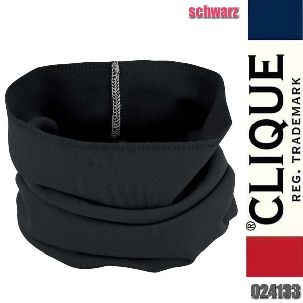 Moody Hals-Schlauch aus elastischem Fleece, Clique - 024133, schwarz