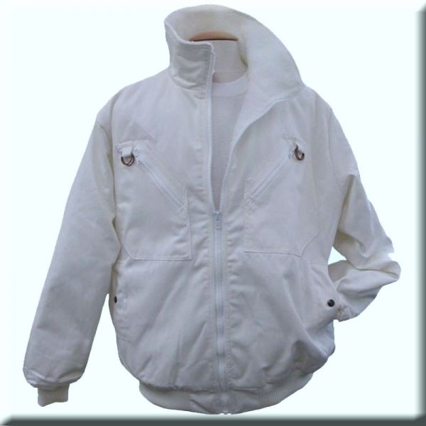 Bomberjacke, warm gefüttert, weiss,