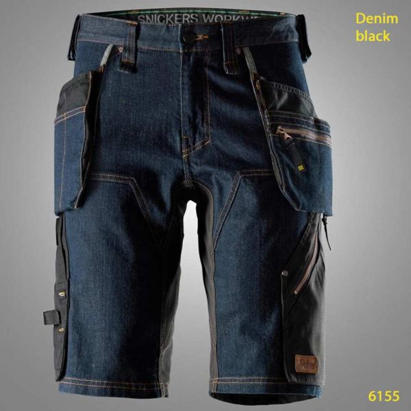 Denim-Arbeitsshorts Stretch, mit Holstertaschen 6155, SNICKERS Workwear