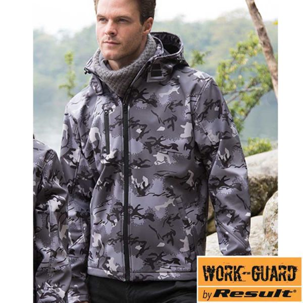 Camo TX Performance Hooded Softshell Jacket, RT235