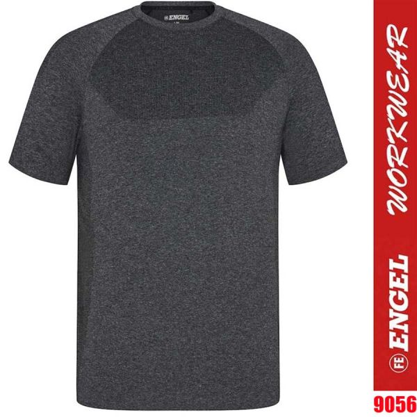 X-treme seamless T-Shirt, 9056, ENGEL Workwear, black melange