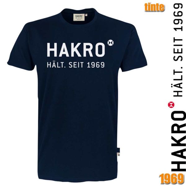 NO. 1969 Hakro T-Shirt mit Logo, tinte