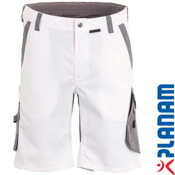 Herren Arbeitsshorts, weiss/hellgrau, NORIT,