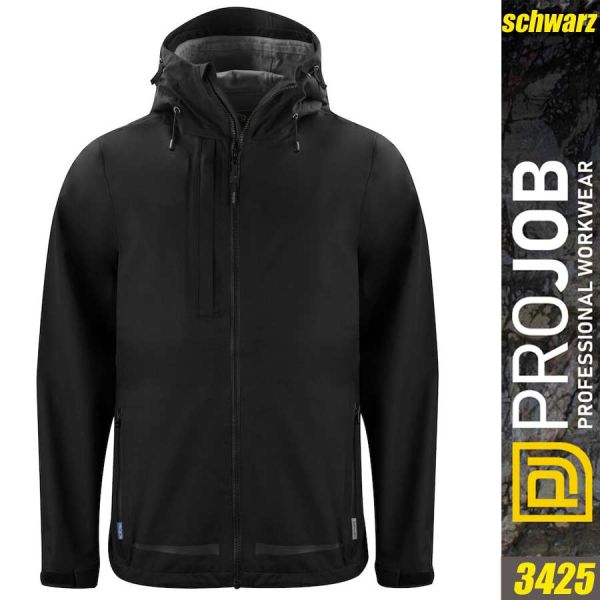 Wind und Wasserdichte Regenjacke, PRO JOB, 3425, schwarz