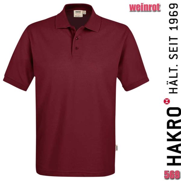 NO. 569 Hakro Poloshirt Mikralinar ECO GRS, weinrot