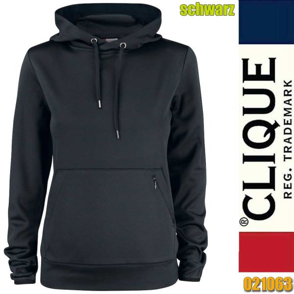 Oakdale Ladies Kapuzensweater, Clique - 021063, schwarz