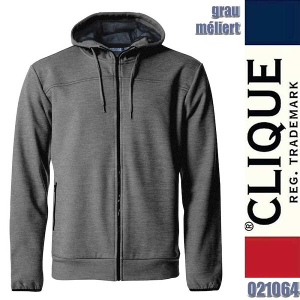 Ottawa Kapuzenjacke, Hoodie - Clique - 021064, grau meliert