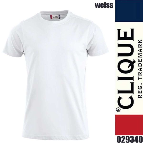 Premium-T, T-Shirt rundhals, Clique - 029340, weiss