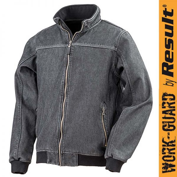 Soft Shell DENIM Jacket, Result Work Guard, RT406