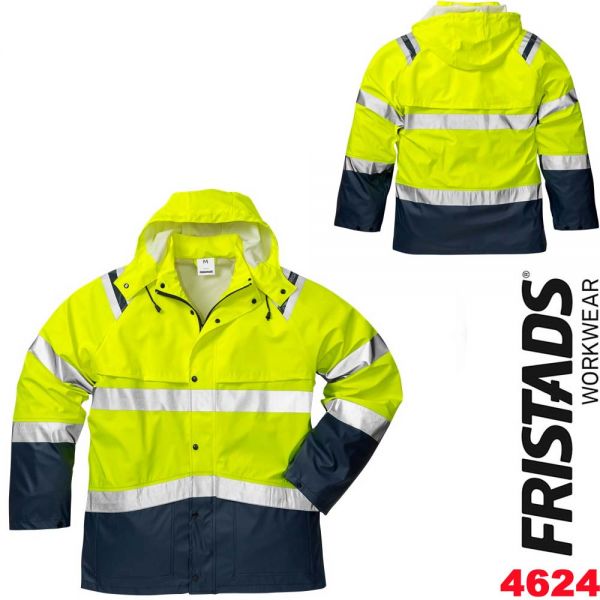 HIGH VIS Regenjacke Kl. 3 - 4624 - FRISTADS - 114041-gelb-marine