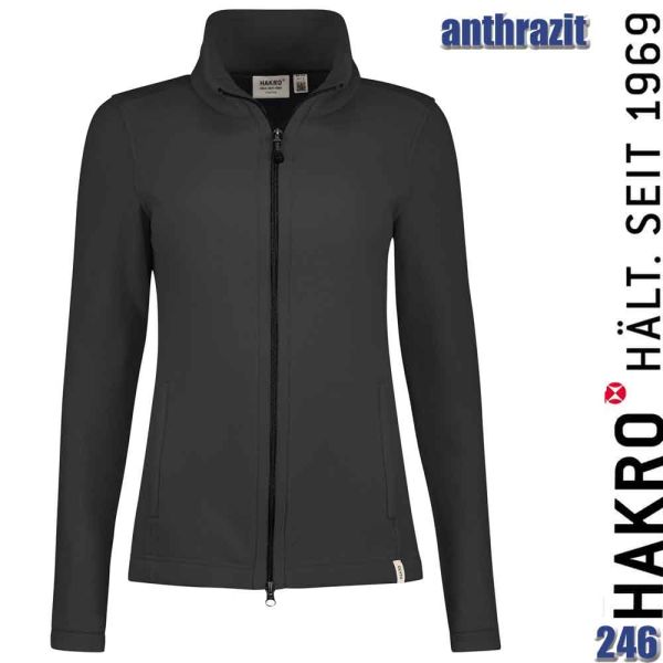 NO. 246 Hakro Damen Fleecejacke Eco GRS, anthrazit