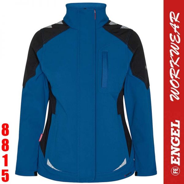 GALAXY Damen Softshelljacke - 8815-229 -ENGEL Workwear-surfer blue-schwarz