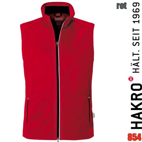 NO. 854 Hakro Light Softshell Weste Edmonton, rot