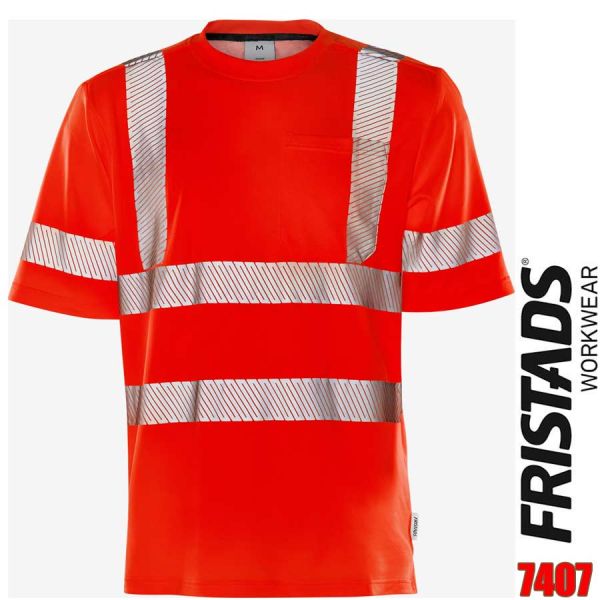 HIGH VIS T-SHIRT KL. 3 7407 THV, FRISTADS, 100973