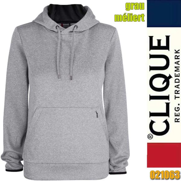 Oakdale Ladies Kapuzensweater, Clique - 021063, grau meliert