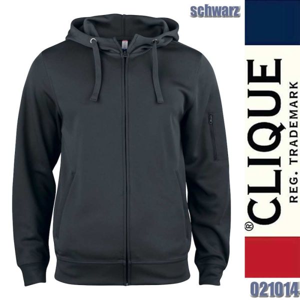 Basic Active Hoody Full Zip, Sweat Jacke Clique - 021014, schwarz