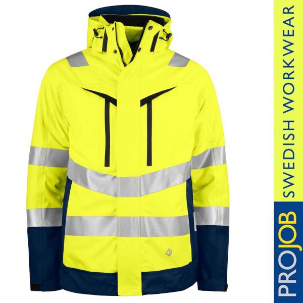 6445 WIND- UND WASSERDICHTER PARKA 3-IN-1 EN ISO 20471 KLASSE 3-2 - gelb-marineblau