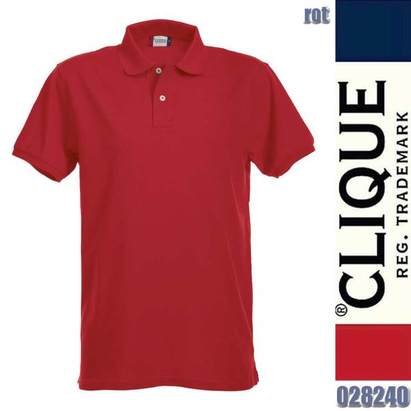 Stretch Premium Polo, Clique - 028240, rot