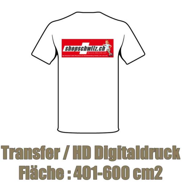 Transferdruck HD Digitaldruck Fläche 401 - 600cm2 