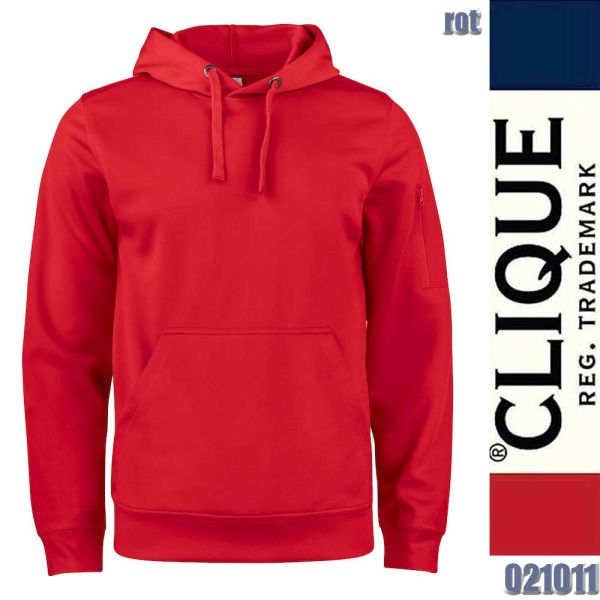 Basic Active Hoody, Kaputzenjacke, Clique - 021011, rot