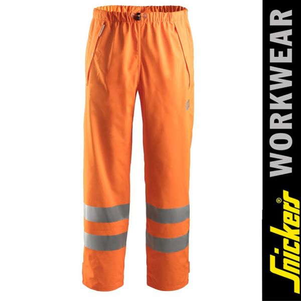 8243 High-Vis PU Arbeits-Regenhose, Klasse 2-leuchtorange