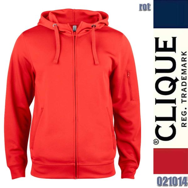 Basic Active Hoody Full Zip, Sweat Jacke Clique - 021014, rot