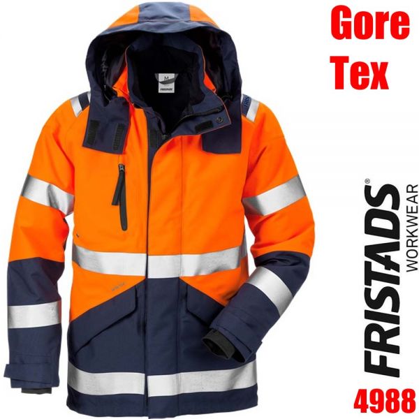 High Vis Gore Tex Jacke - Klasse 3 - 4988 GXB - FRISTADS - 120987-orange-marine