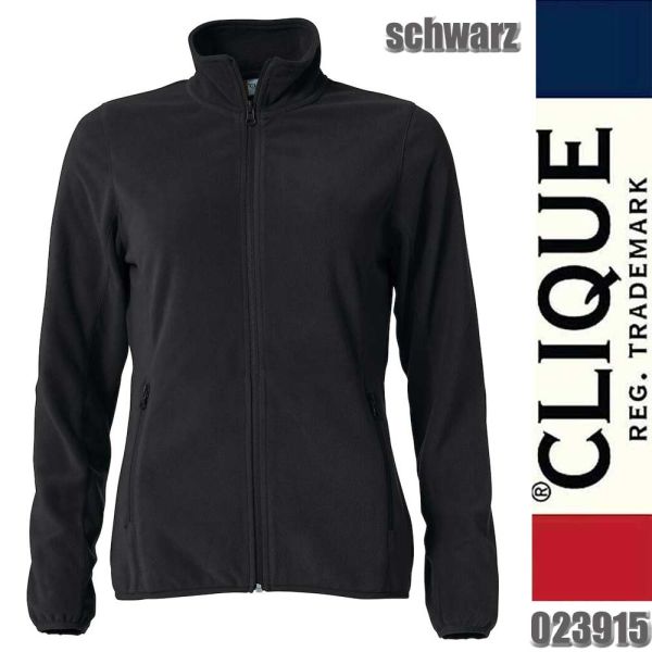 Basic Micro Fleece Jacket Ladies, Clique - 023915, schwarz