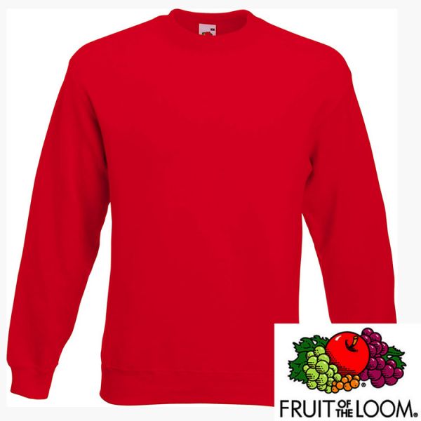 Fruit of the Loom Set-in Sweatshirt, F324_rot