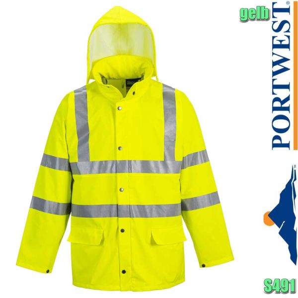 Sealtex Ultra Warnschutz Regenjacke, gelb, S491, Portwest
