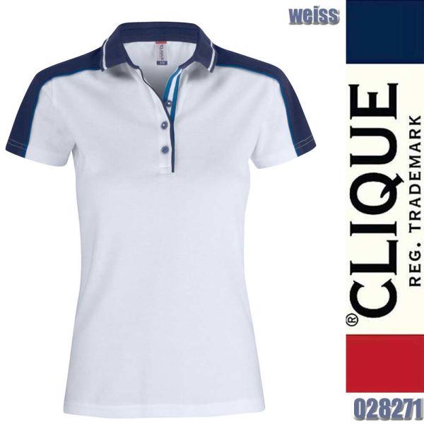 Pittsford Ladies Polo Shirt, Clique - 028271, weiss