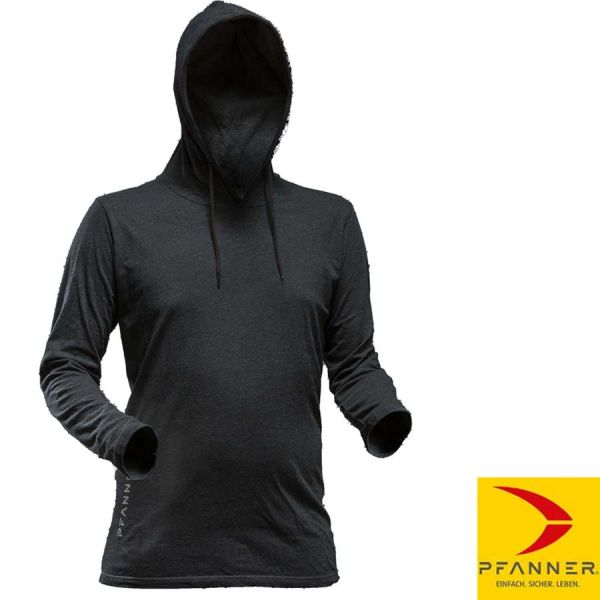 Pfanner Hooded T-Shirt, schwarz - 104374