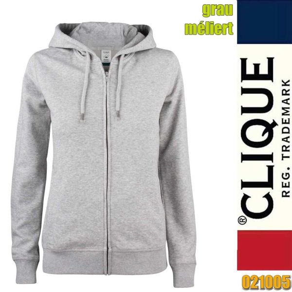 Premium OC Hoody Full Zip Ladies, Cique - 021005, grau meliert