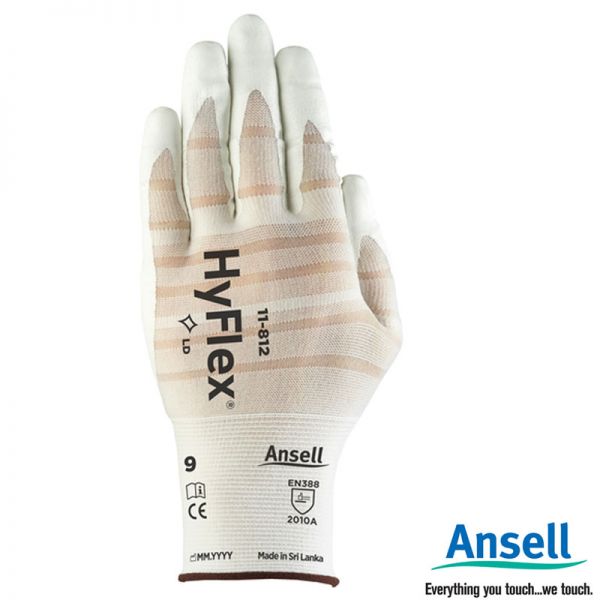 Ansell 11-812 HyFlex, weiss, Spezialhandschuh, 12229