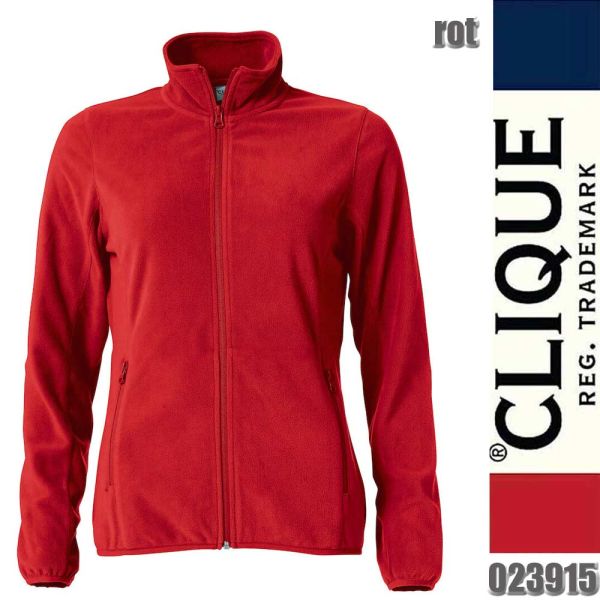 Basic Micro Fleece Jacket Ladies, Clique - 023915, rot