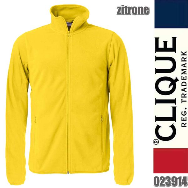 Basic Micro Fleece Jacket, Clique - 023914, zitrone