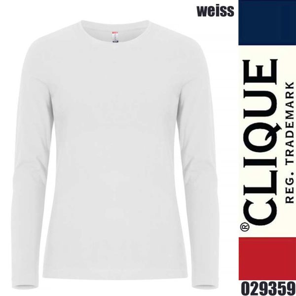 Premium Fashion-T LS Lady, T-Shirt Langarm Damen, Clique - 029359, weiss