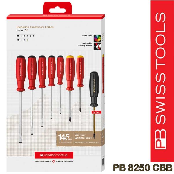 Schraubenzieherset Gold, PB Swiss Tools, anniversary - PB 8250