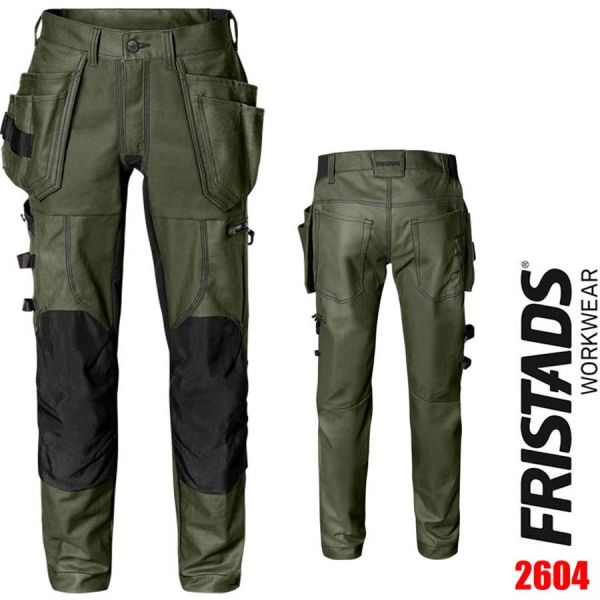 Stretch Handwerkerhose 2604 FASG - FRISTADS - 129474-army gruen