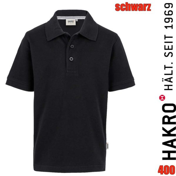 NO. 400 Hakro Kinder Poloshirt Classic, schwarz