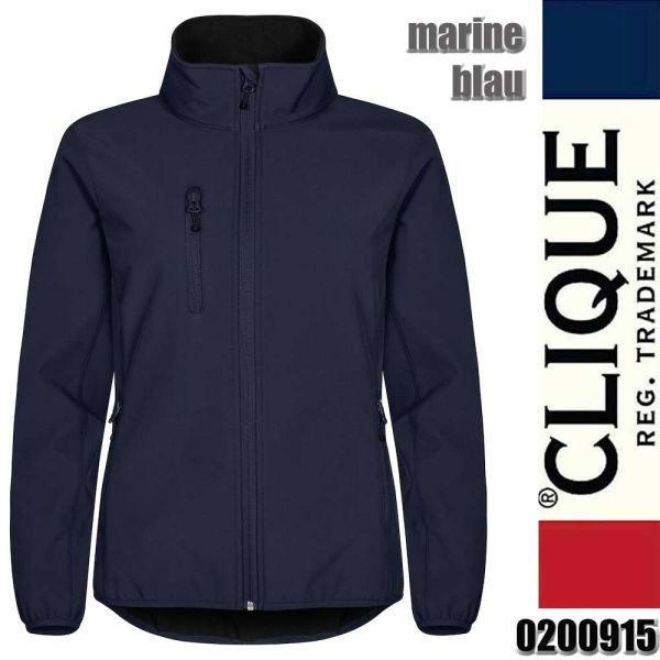 Classic Softshell Vest Lady, Clique - 0200916, marine-blau
