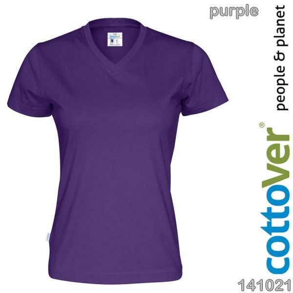 V-Neck, T-Shirt, Damen, cottoVer, 141021