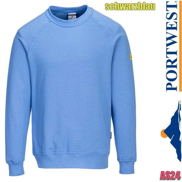 Antistatisches ESD Sweatshirt, AS24, PORTWEST, blau