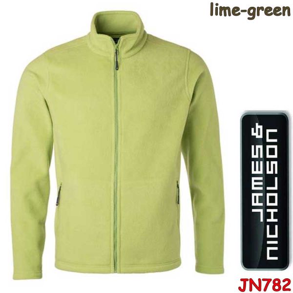 Herren Fleece-Jacke, JN782, James & Nicholsson, lime green