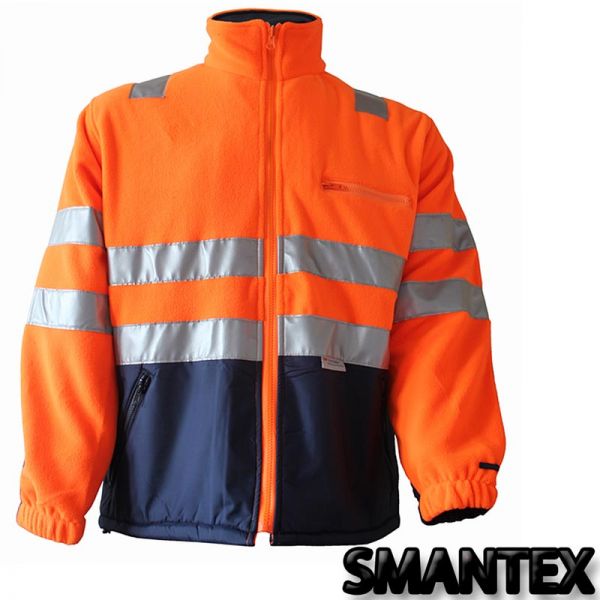 Smantex Lux-Fleecejacke - orange-blau-20391