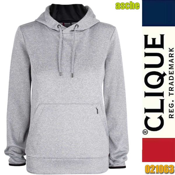 Oakdale Ladies Kapuzensweater, Clique - 021063, asche