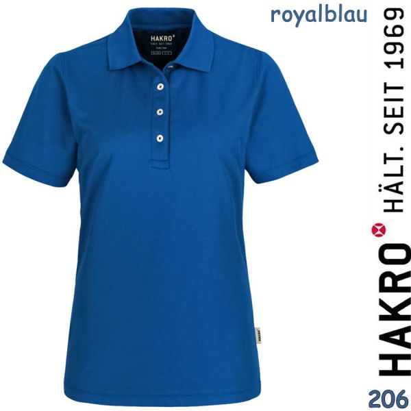 NO. 206 Hakro Damen Poloshirt Coolmax, royalblau