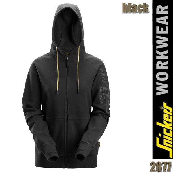 Damen-Kapuzenjacke mit durchgehendem Reißverschluss und Logo, Snickers - 2877