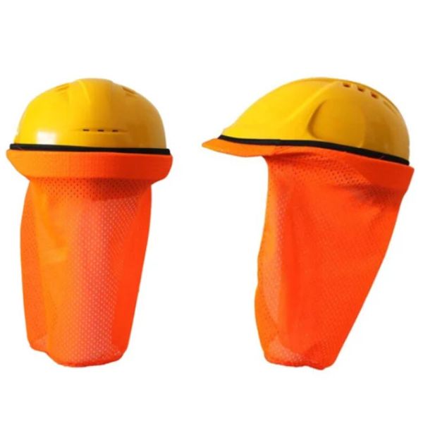 Universal Sonnen und Nackenschutz, für Bauhelme, orange -